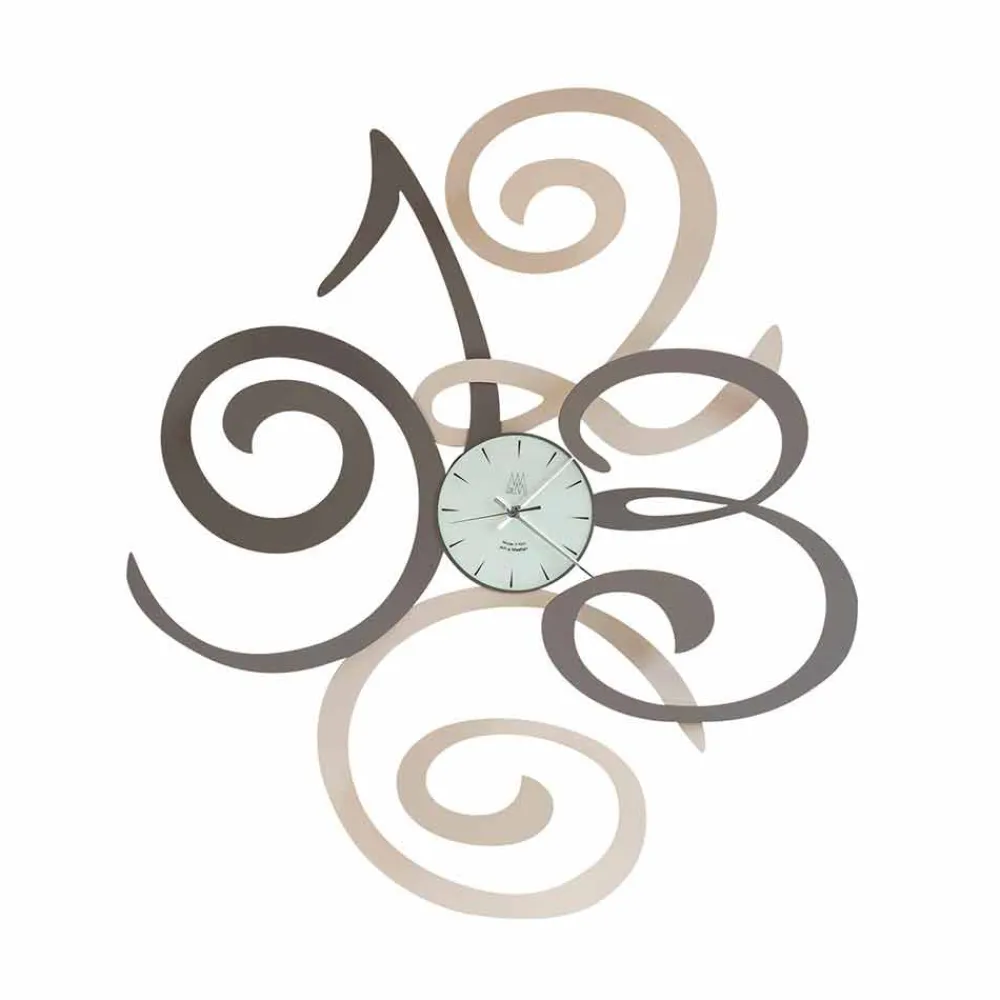 Viadurini Time Design Wanduhren-Design Wanduhr aus farbigem Eisen Made in Italy - Fiordaliso
