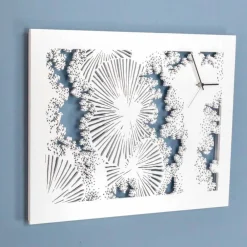 Viadurini Time Design Wanduhren-Design Wanduhr aus weißem Holz oder rechteckiger Taube - Artificio