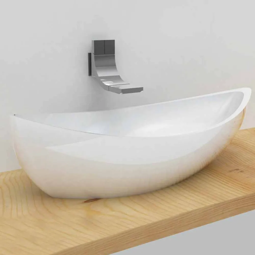 Viadurini Design Farbige Waschbecken-Design Waschbecken aus Solid Surface® Sashimi Made in Italy