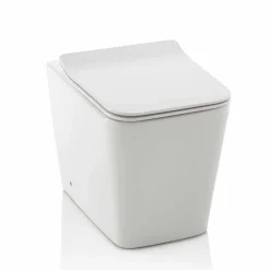 Viadurini Bathroom Wc-Design Weiße Keramik-Bodentoilette mit Soft-Close-Sitzbezug - Enzu