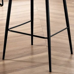 Viadurini Living Küchenhocker-Design Wohnzimmer Hocker aus Stoff mit Kante und Anthrazit Metall - Scarat