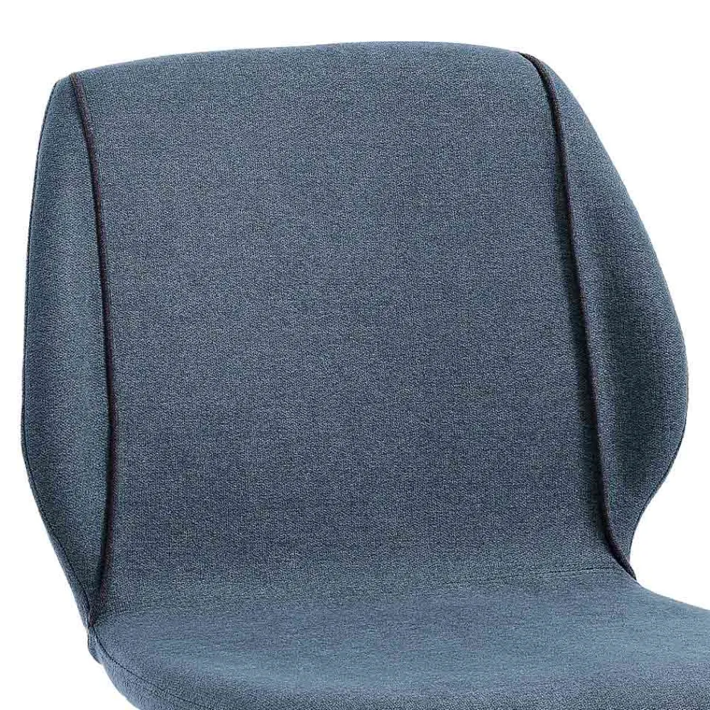 Viadurini Living Küchenhocker-Design Wohnzimmer Hocker aus Stoff mit Kante und Anthrazit Metall - Scarat