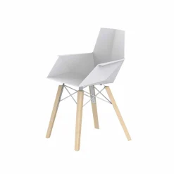 Vondom Design Stühle-Design Wohnzimmer Sessel aus Polypropylen und Holz - Faz Wood von