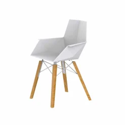 Vondom Design Stühle-Design Wohnzimmer Sessel aus Polypropylen und Holz - Faz Wood von