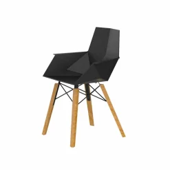 Vondom Design Stühle-Design Wohnzimmer Sessel aus Polypropylen und Holz - Faz Wood von