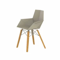 Vondom Design Stühle-Design Wohnzimmer Sessel aus Polypropylen und Holz - Faz Wood von