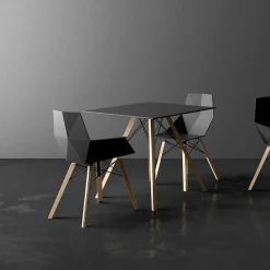 Vondom Design Stühle-Design Wohnzimmer Sessel aus Polypropylen und Holz - Faz Wood von