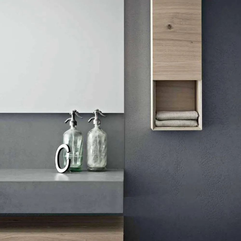 Viadurini Bathroom Badmöbel Hängend-Design Zusammensetzung für Badezimmer Moderne Hängemöbel Made in Italy - Farart2