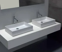 Viadurini Bathroom Keramikwaschbecken-Design-Aufsatzwaschbecken aus weißer oder farbiger Keramik Leivi