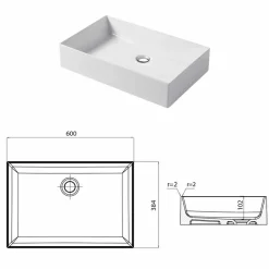 Viadurini Bathroom Keramikwaschbecken-Design-Aufsatzwaschbecken aus weißer oder farbiger Keramik Leivi
