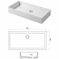 Viadurini Bathroom Keramikwaschbecken-Design-Aufsatzwaschbecken aus weißer oder farbiger Keramik Leivi