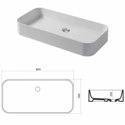 Viadurini Bathroom Keramikwaschbecken-Design-Aufsatzwaschbecken aus Keramik Made in Italy Leivi