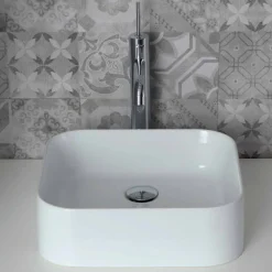 Viadurini Bathroom Keramikwaschbecken-Design-Aufsatzwaschbecken aus Keramik Made in Italy Leivi