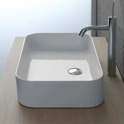 Viadurini Bathroom Keramikwaschbecken-Design-Aufsatzwaschbecken aus Keramik Made in Italy Leivi