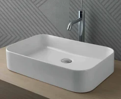 Viadurini Bathroom Keramikwaschbecken-Design-Aufsatzwaschbecken aus Keramik Made in Italy Leivi