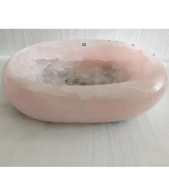 Viadurini Bathroom Steinwaschbecken-Design-Aufsatzwaschbecken aus rosa Onyx Stein Baffo, Einzelstück