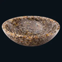 Viadurini Bathroom Harzwaschbecken-Design-Aufstatzwaschbecken aus künstlichem Harz und Achat Stein Ofelia