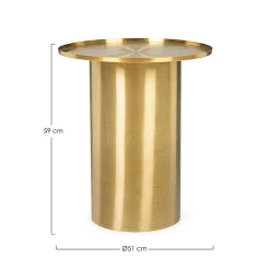 Viadurini Living Moderne Couchtische-Design-Couchtisch aus vermessingtem Stahl - Kakta