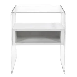 Viadurini Living Nachttische-Designer Nachttisch aus transparentem Plexiglas und Holz - Pascoli