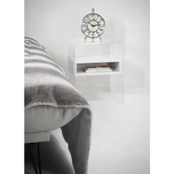 Viadurini Living Nachttische-Designer Nachttisch aus transparentem Plexiglas und Holz - Pascoli