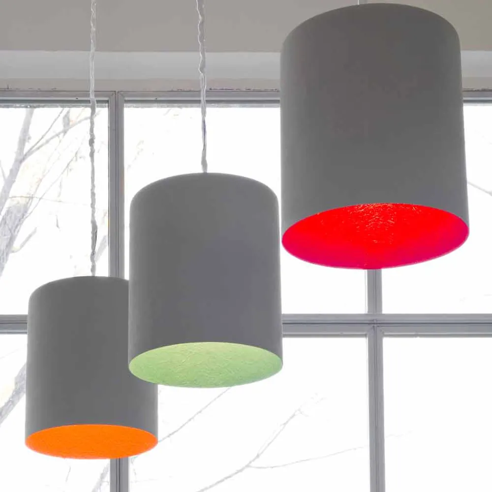 In-es.artdesign Moderne Pendelleuchten-Designer Pendelleuchte Bin Painted Zement