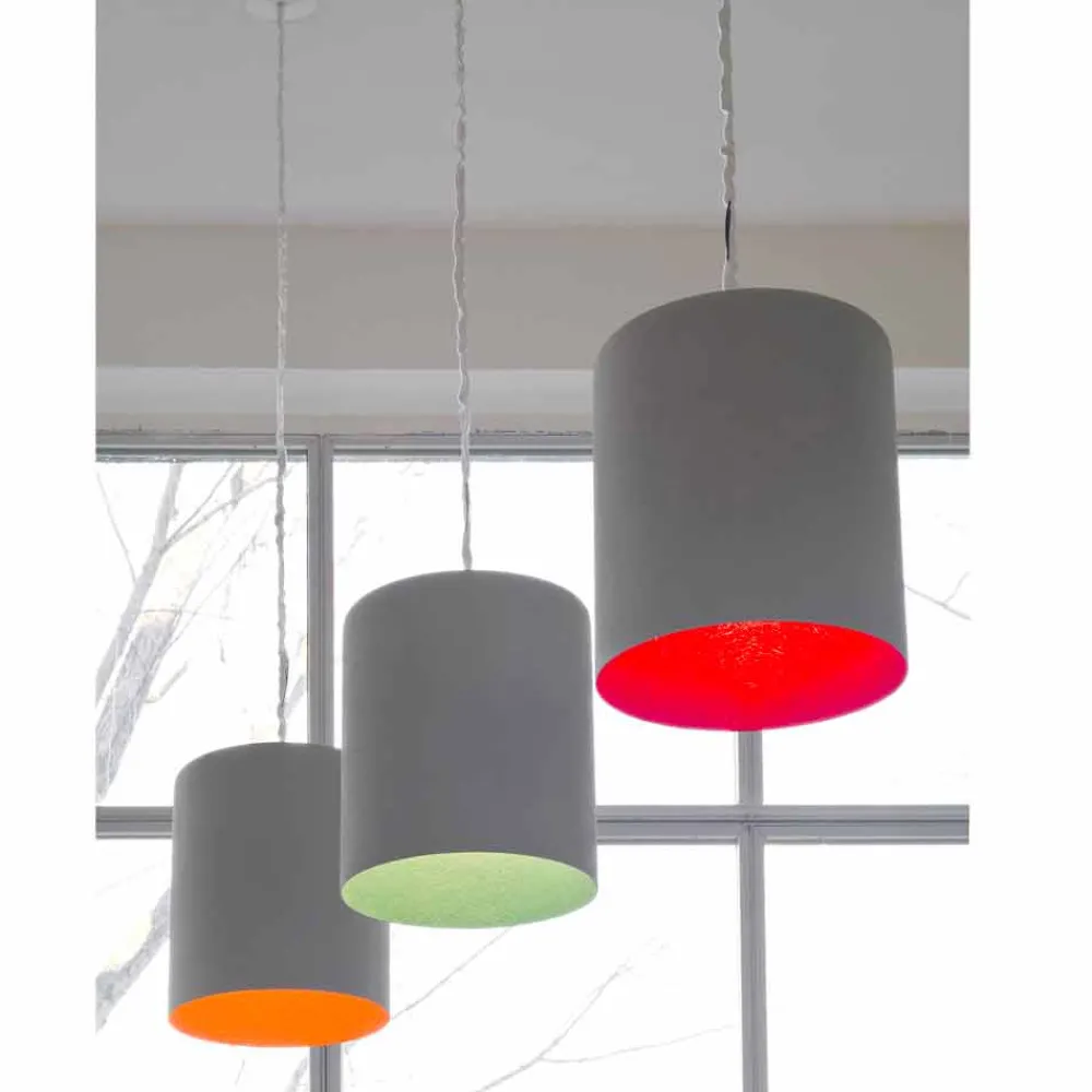 In-es.artdesign Moderne Pendelleuchten-Designer Pendelleuchte Bin Painted Zement