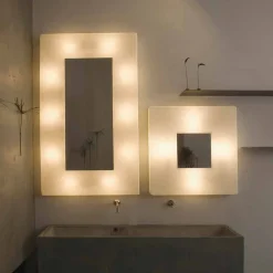 In-es.artdesign Moderne Wandleuchten-Designer Wandleuchte mit Spiegel Ego in Nebulite