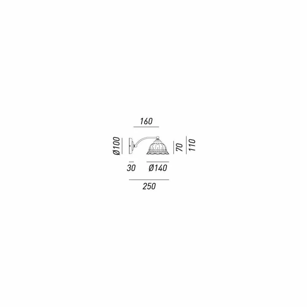 Il Fanale Vintage Wandleuchten-Designer Wandstrahler im Liberty Stil Anita