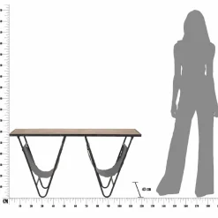 Viadurini Living Moderne Couchtische-Designer Zeitungstisch aus Eisenholz und Kunstleder - Marilena
