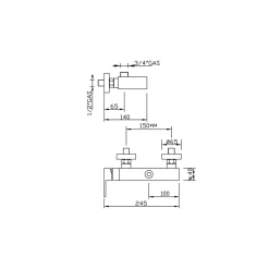 Viadurini Taps Duscharmaturen-Designer-Außenduschmischer aus Messing Made in Italy - Bibo