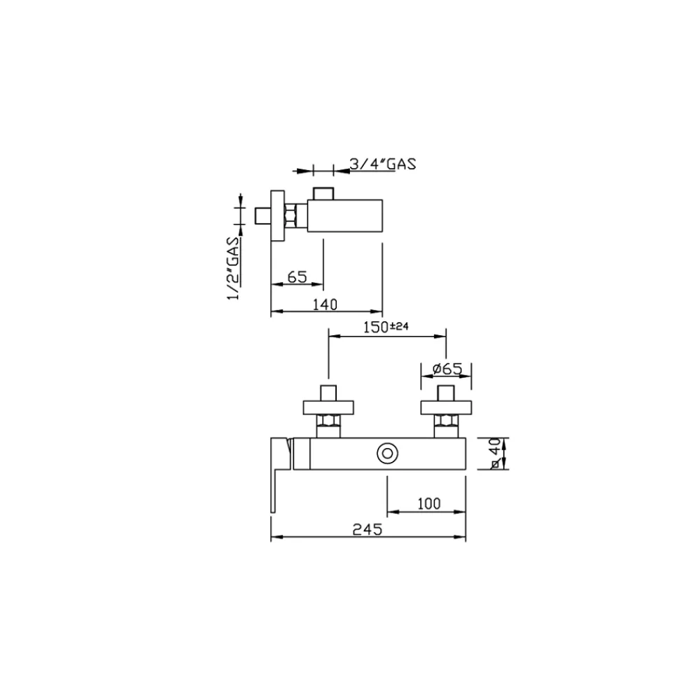 Viadurini Taps Duscharmaturen-Designer-Außenduschmischer aus Messing Made in Italy - Bibo