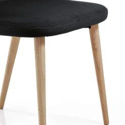 Viadurini Living Moderne Stühle-Designer-Esszimmersessel aus farbigem Stoff und Esche – Duchess