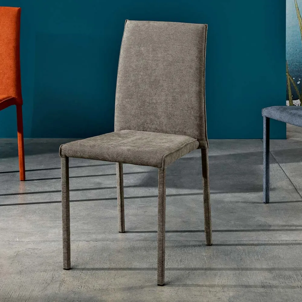Viadurini Living Moderne Stühle-Designer-Esszimmerstuhl aus Stoff, hergestellt in Italien, Conny