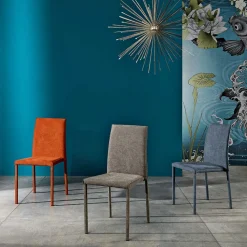 Viadurini Living Moderne Stühle-Designer-Esszimmerstuhl aus Stoff, hergestellt in Italien, Conny