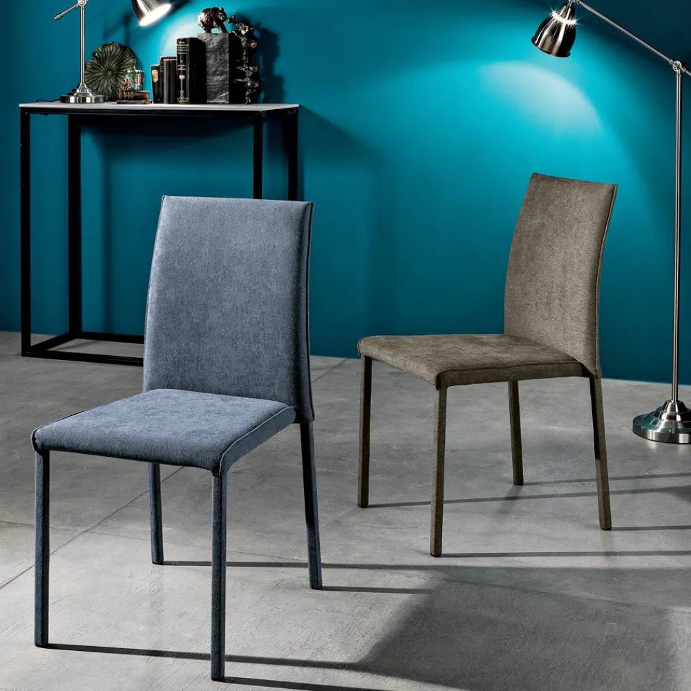 Viadurini Living Moderne Stühle-Designer-Esszimmerstuhl aus Stoff, hergestellt in Italien, Conny