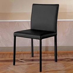 Viadurini Living Design Stühle-Designer-Küchenstuhl, vollständig gepolstert mit Leder, hergestellt in Italien – Tara