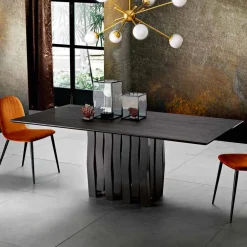 Viadurini Living Esstische-Design-Esstisch aus Massivholz made in Italy, Egisto