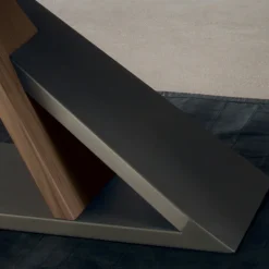 Viadurini Living Esstische-Design-Esstisch mit Metallplatte aus Nussbaum Canaletto - Zorato Wood