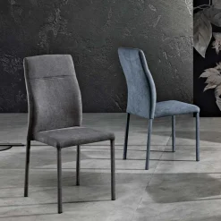 Viadurini Living Moderne Stühle-Design-Esszimmerstuhl aus Stoff, hergestellt in Italien, Luigina