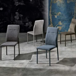 Viadurini Living Moderne Stühle-Design-Esszimmerstuhl aus Stoff, hergestellt in Italien, Luigina