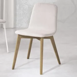 Viadurini Living Design Stühle-Design-Küchenstuhl aus Holz und Stoff, hergestellt in Italien, Egizia