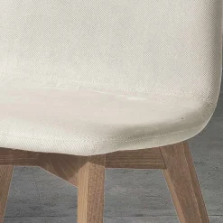 Viadurini Living Design Stühle-Design-Küchenstuhl aus Holz und Stoff, hergestellt in Italien, Egizia