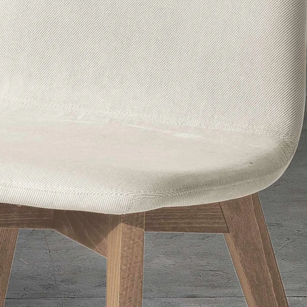 Viadurini Living Design Stühle-Design-Küchenstuhl aus Holz und Stoff, hergestellt in Italien, Egizia