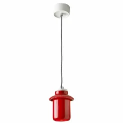 Viadurini Lighting Moderne Pendelleuchten-Designlampe aus roter Keramik, hergestellt in Italy Asia