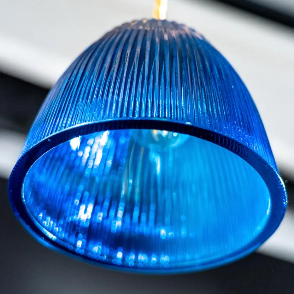 Viadurini Vetro di Venezia Designer Pendelleuchten-Design-Pendelleuchte aus venezianischem Glas, hergestellt in Italien – Saphir