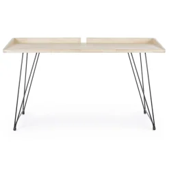 Viadurini Living Design Schreibtische-Design-Schreibtisch aus Stahl und Holzplatte im Industriestil - Sekretär