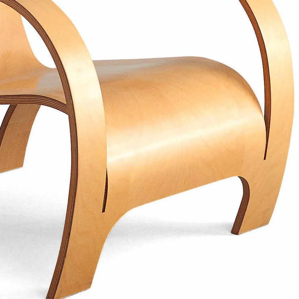 Viadurini Living Moderne Sessel-Design-Sessel aus schwarzem Sperrholz oder Birke Made in Italy - Galatea