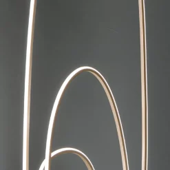 Viadurini Lighting Moderne Stehlampen-Design-Stehlampe aus lackiertem Metall mit Gold-Finish mit LED - Simea