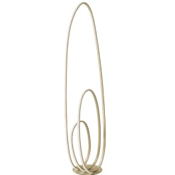 Viadurini Lighting Moderne Stehlampen-Design-Stehlampe aus lackiertem Metall mit Gold-Finish mit LED - Simea