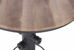 Viadurini Living Runde Tische-Design-Stehtisch im Industriestil aus Eisen und Holz - Niv